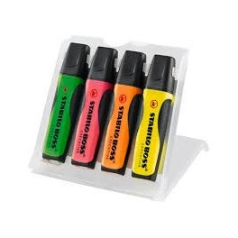 STABILO Surligneur BOSS EXECUTIVE étui en plastique de 4