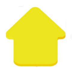 Notes autocollantes colorées en forme  de flèche