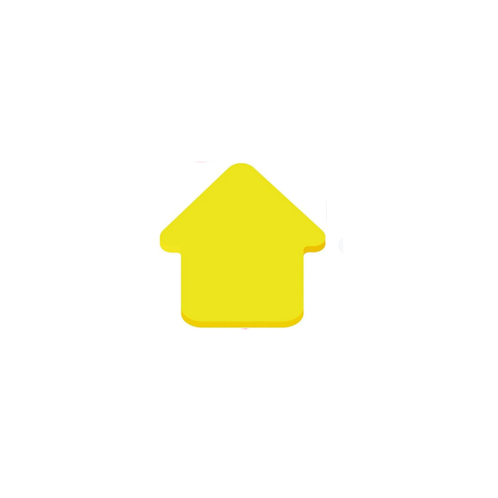 Notes autocollantes colorées en forme  de flèche