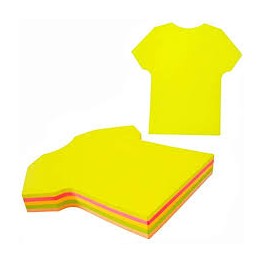 Blocs de notes adhésives en forme de chemise, 7,6 x 7,6 cm, 5 couleurs, 100 feuilles