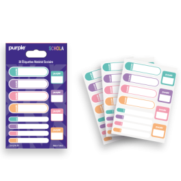 36 Étiquettes scolaire autocollantes Schola VI