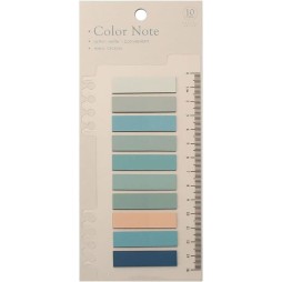Blocs de notes adhésives, 10 couleurs différentes par paquet, environ 20 par couleur.