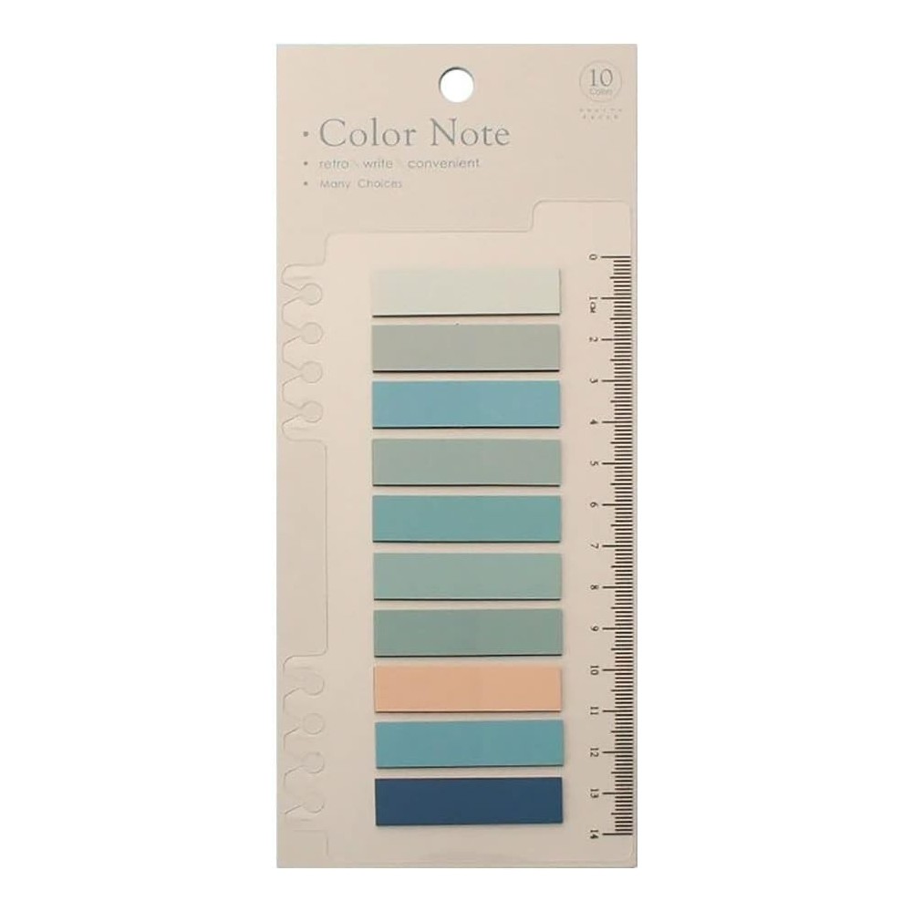 Blocs de notes adhésives, 10 couleurs différentes par paquet, environ 20 par couleur.