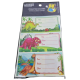 Etiquettes scolaires - Pour cahiers, livres - Dinosaures - 34x80mm - 6 étiquettes