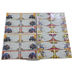 Ensemble d'étiquettes nominatives POUR garçon  comprenant 12 étiquettes 5 POCHETTE