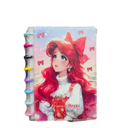 Carnet de notes B5 à motif fille