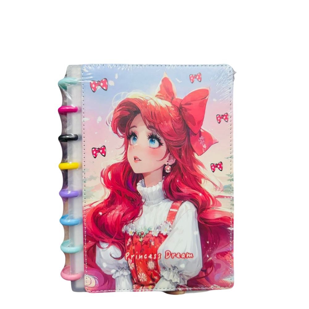 Carnet de notes B5 à motif fille