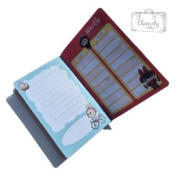 Carnet de notes A5 à couverture rigide  et pages colorées Labubu