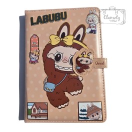 Carnet de notes A5 à couverture rigide  et pages colorées Labubu