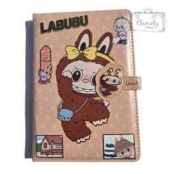 Carnet de notes A5 à couverture rigide  et pages colorées Labubu
