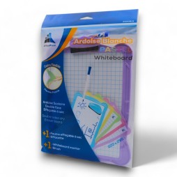 ARDOISE BLANCHE PASTEL AVEC STYLO ET CHIFFON OFFICE PLAST