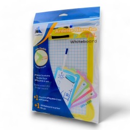 ARDOISE BLANCHE PASTEL AVEC STYLO ET CHIFFON OFFICE PLAST