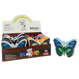 Éponge-gomme magnétique pour tableau en forme papillon