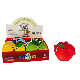 Éponge-gomme magnétique pour tableau en forme pomme