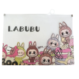 Chemise transparente Kawaii Labubu, format légal