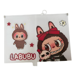 Chemise transparente Kawaii Labubu, format légal