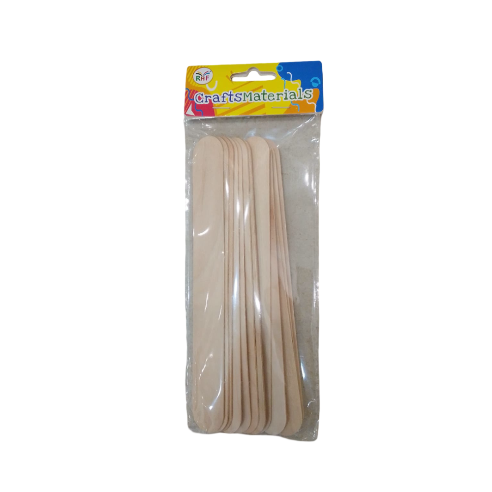 12 bâtonnets pour bricoler, spatule en bois 15x1,8cm