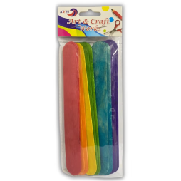 10 bâtonnets de sucette en bois de couleurs assorties