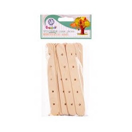 Bâtonnets en bois  avec trous, 20pièces