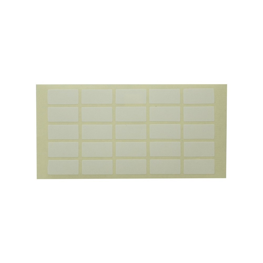 120petites étiquettes autocollantes blanches (25 x 13 mm, rectangulaires)