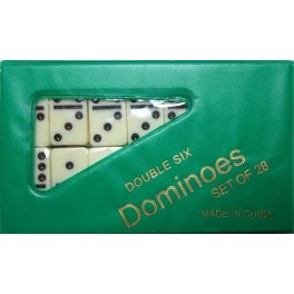 Jeu de dominos Double Six Mini Travel Set de 28 pièces.