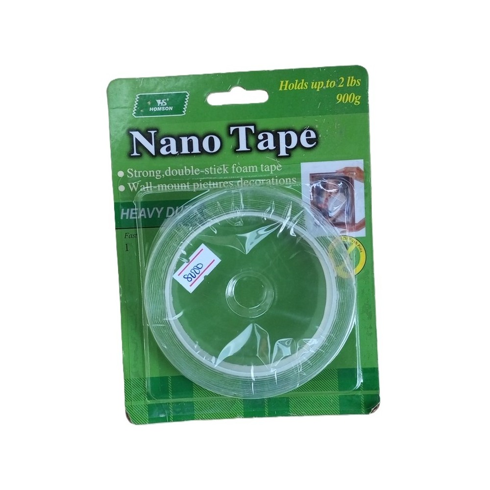 Ruban adhésif double face Homson Nano Mounting, capacité de maintien 900 g (neuf)