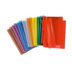 Protège-cahiers format A5,  transparent en couleur