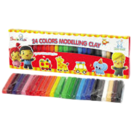 Coffret de pâte à modeler Smile Kids, 24 couleurs différentes, 500 grammes