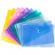 Pochette plastique avec bouton  A5 transparent