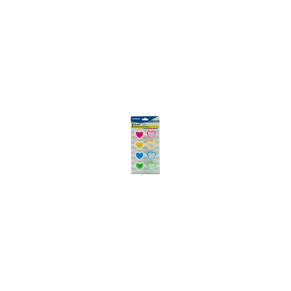 Aimants pour tableau blanc - CŒUR - 8 PIÈCES - 30 mm