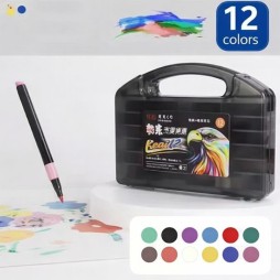 Ensemble de stylos marqueurs acryliques 12 couleurs, imperméables, adaptés à peindre des pierres et du bois