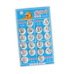 boutons-pression métalliques argentés