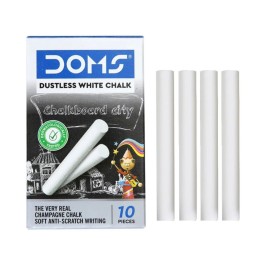 Craie Blanche Sans Poussière Doms, 10 Pièces, 1 Paquet