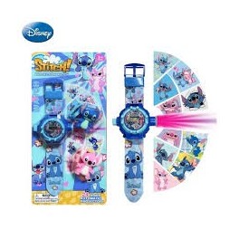 Montre De Projection Pour Enfants Stitch Avec 2 Porte-Clés