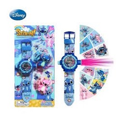 Montre De Projection Pour Enfants Stitch Avec 2 Porte-Clés