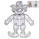 MODELE DE CLOWN A COLORER