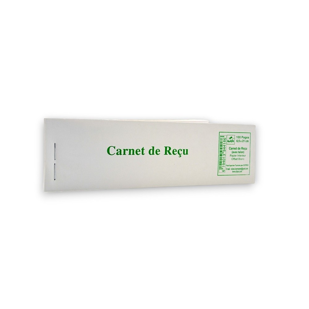 CARNET RECU LONG 30F 7*21CM RBT