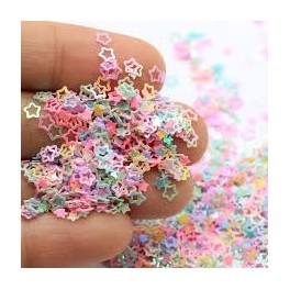 Paillettes étoiles creuses colorées