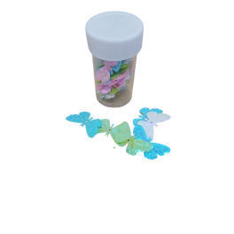 Papillons à paillettes 23 mm, mélange de couleurs