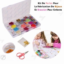 Kit De Perles Pour La Fabrication De Bijoux Et Bracelet Pour Enfants
