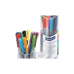 12 Feutres STAEDTLER Fins Triplus De Couleurs Assorties