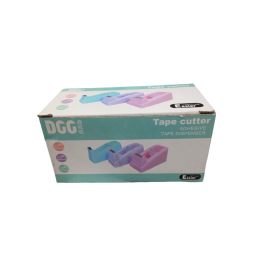 Mini distributeur de ruban adhésif avec coupe-colle en plastique pour petits rouleaux.