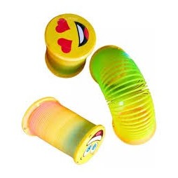 Jouet à ressort  en plastique Slinky pour enfants, motif emoji
