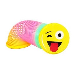 Jouet à ressort  en plastique Slinky pour enfants, motif emoji
