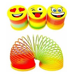 Jouet à ressort  en plastique Slinky pour enfants, motif emoji