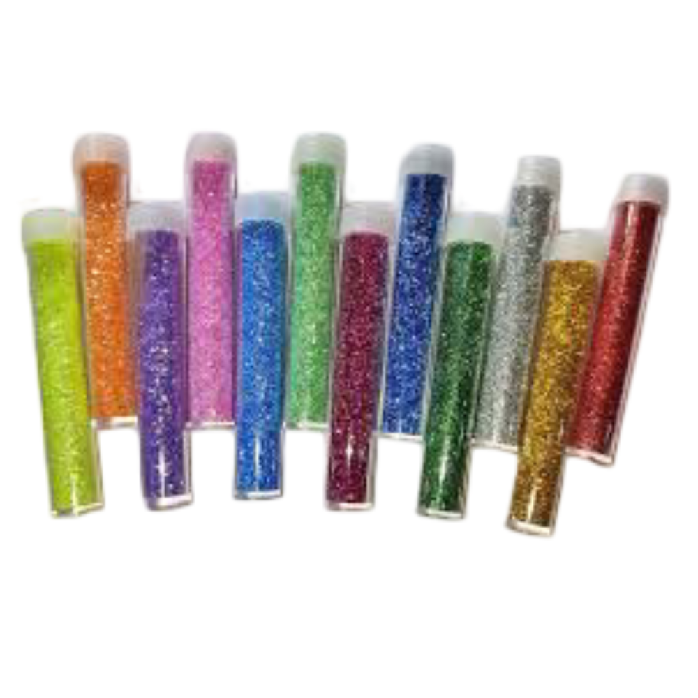 TUBE de poudre pailletée couleurs assorties