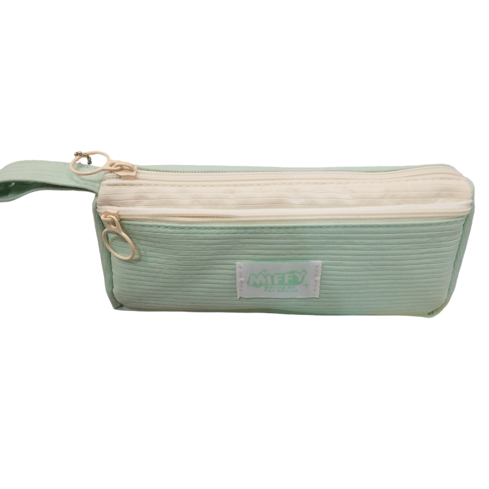 TROUSSE  à crayons à rayures pastel