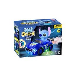 Voiture jouet « Lilo et Stitch » avec effets spéciaux : lumières, sons, mouvements et fumée