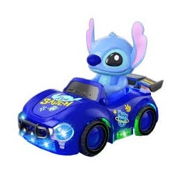 Voiture jouet « Lilo et Stitch » avec effets spéciaux : lumières, sons, mouvements et fumée
