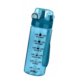 Bouteille d'eau 500 ml, couleurs variées, qualité, avec gobelet doseur.